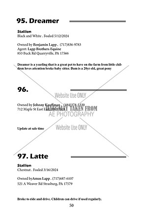 Pony Sale Catalog50